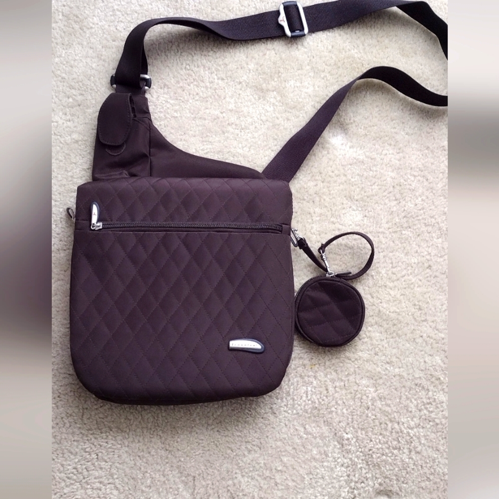 Travelon crossbody travel bag.Brown